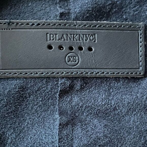 Anthropologie Blank NYC Faux Leather Navy Animal Print Jacket Size XS - Picture 6 of 12